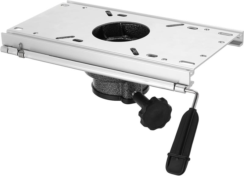 Boat Seat Pedestal, Aluminum Boat Seats and Pedestals with Slide and Swivel, Adjustable Height from 14" to 20", for Locking Boat Seats Captain Chair (yinse-001)